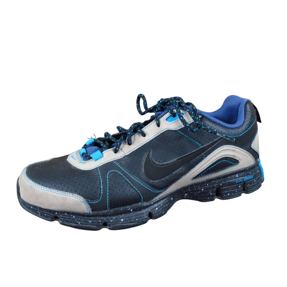 Nike Dual Fusion TR II Men Training Shoe Size 10 Gym Cross Trainer Black Blue